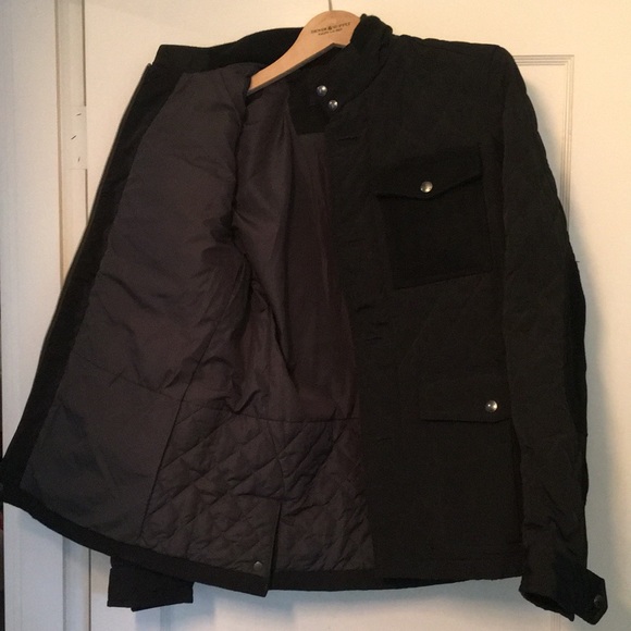Black wool and quilted jacket - Picture 6 of 6